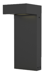 Potelet extérieur rectangulaire led intégré noir H : 300MM