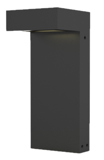 [L4YR9004] Potelet extérieur rectangulaire led intégré noir H : 300MM