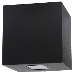 Applique murale extérieur carré 100x100mm incl 3W 3000K 50° IP65 incl driver dimmable tot 30/60% UP-light NOIR