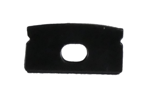 [L4Y1234B] Embout de finition noir avec trou pour profil apparent bas 