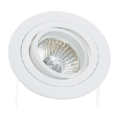 Spot Encastré rond GU10 orientable à lamelles BLANC