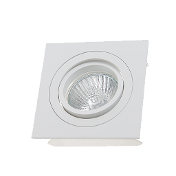[L4Y0010W] Spot encastré carré GU10 orientable à lamelles BLANC