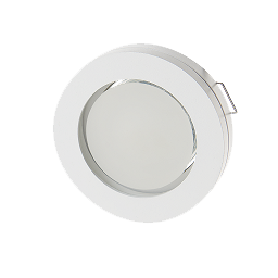 [L4Y0017W] Spot encastré rond GU10/GU5,3 non orientable IP44 BLANC