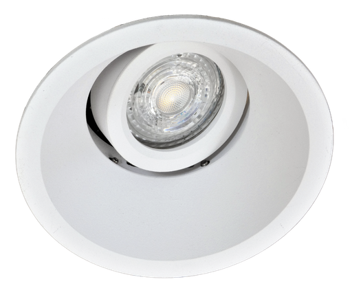 [L4Y0262W] Spot encastré rond GU10 orientable a ressorts BLANC