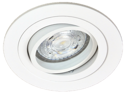 Spot Encastré rond GU10 orientable a ressorts BLANC