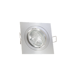 [L4Y0410] Spot Encastré carré GU10 orientable a ressorts ALU