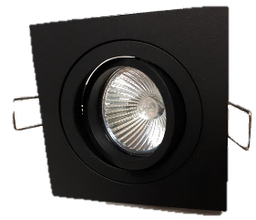 Spot Encastré carré GU10 orientable a ressorts NOIR