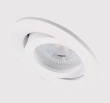 Spot Encastré rond GU10 orientable à lamelles - découpe 70mm BLANC