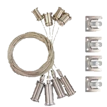 [L4Y0513] Câble de suspension (Câble + Clips + plafondkit- 4 pièces/Set pour L4Y0504-0505-0506-0507