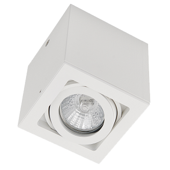 [L4Y0345W] Plafonnier apparent carré GU10 BLANC