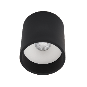 [L4Y0551BW] Plafonnier apparent rond 9W 36° 3000K IP20 - extérieur NOIR/intérieur BLANC