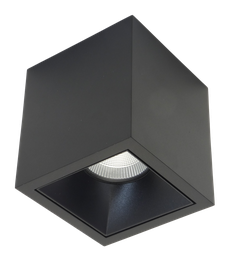 Plafonnier apparent 8,9W 3000K CRI>80 48° 1135Lm TriacDIM 85x85x83mm NOIR
