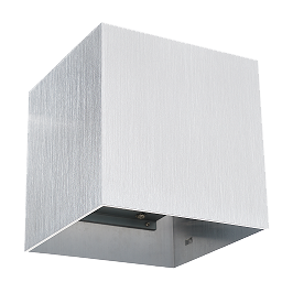[L4YW1010H] Applique apprente carré G9 100x100mm ALU
