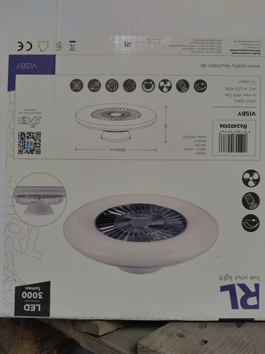 [W4L007096] Plafonnier Ventillateur visby - 60cm - 4000 lm
