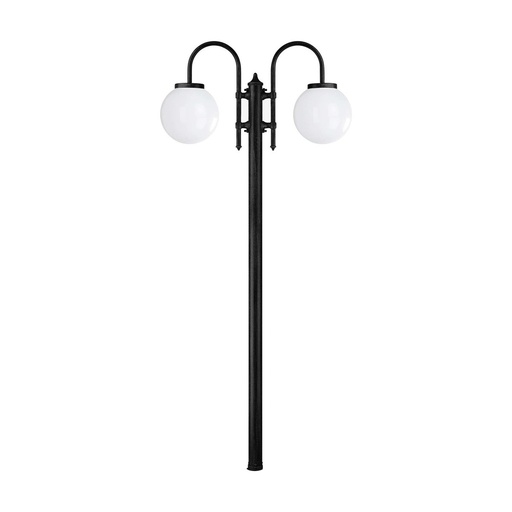 [W4L209250] Pôle classique à 2 bras BOOM IP44 E27 2x42W 2050mm Noir