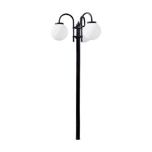 [W4L209252] Pôle classique 3 bras BOOM IP44 E27 3x42W 2050mm Noir