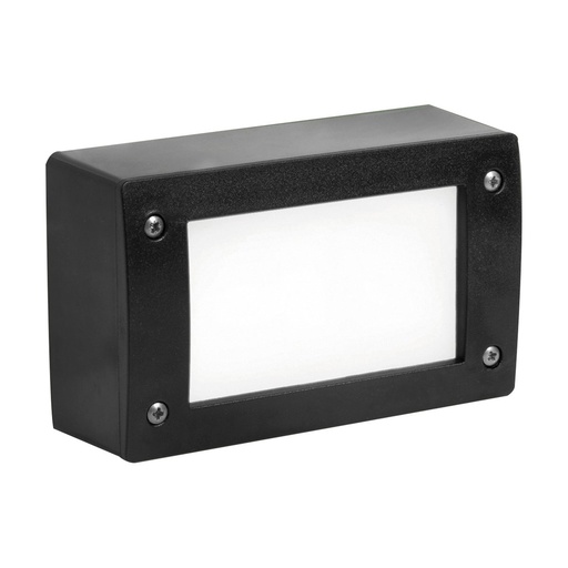 [W4L209351] Applique DEVON Rectangle S IP66 GX53 LED T2 3W 380lm/395lm/415lm CRI80 3000K/4000K/6500K Noir