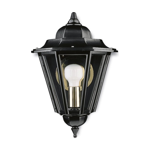 [W4L209365] Applique classique ELITE 6 Apply medium M Transparent IP44 E27 42W Verre transparent Noir