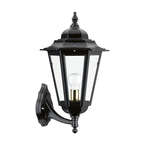 [W4L209369] Applique classique ELITE 6 Medium IP44 E27 42W Verre gelé Noir