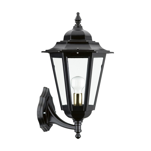 [W4L209371] Applique classique ELITE 6 Medium IP44 E27 42W Verre transparent Noir