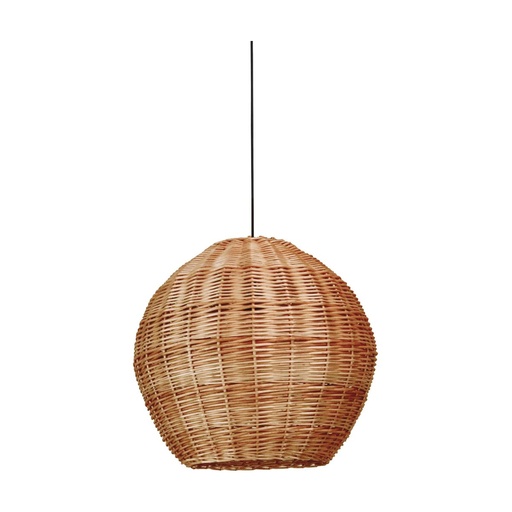 [W4L209686] Suspension NATURAL Medium E27 15W Noir Mimbre oscuro IP65
