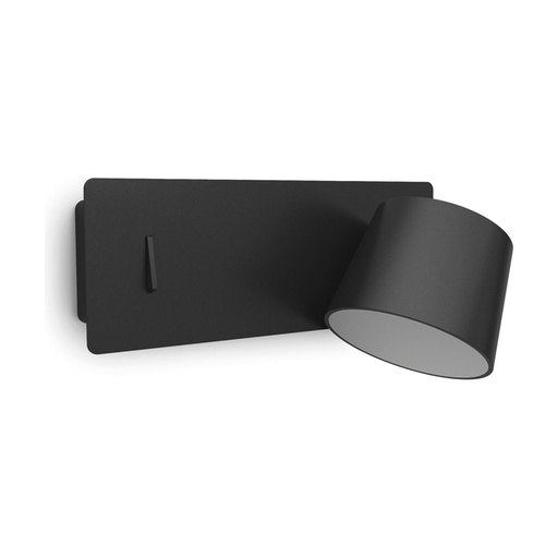 [W4L209696] Applique lecteur SERENE Slim LED SMD 6W 732lm(434lm) CRI80 3000K USB A-USB C Noir