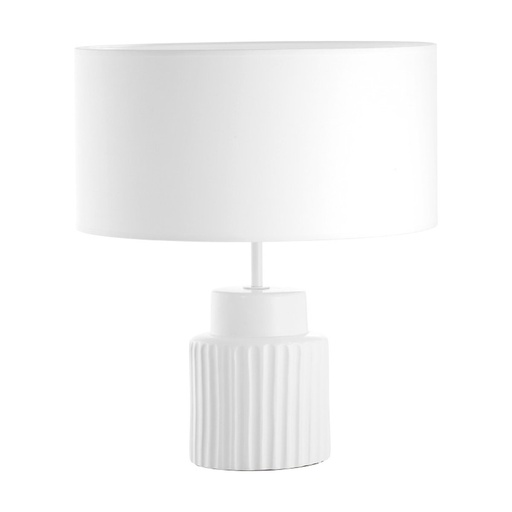 [W4L209793] Lampe à poser CERAMIC E27 15W Blanc Coton blanc