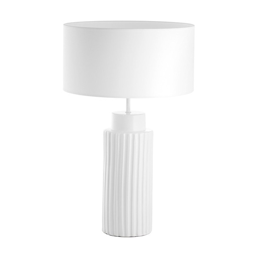 [W4L209796] Lampe à poser CERAMIC E27 15W Blanc Coton blanc