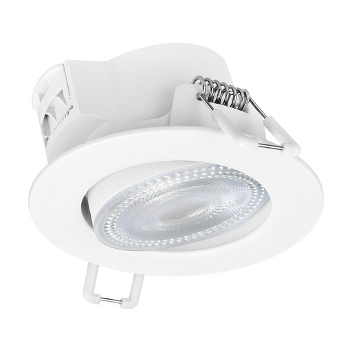 [W4L209806] Plafonnier encastré tilt KRAO IP44 LED SMD AC 4.80W 470lm/500lm/500lm CRI80 2700K/3000K/4000K 38º Blanc