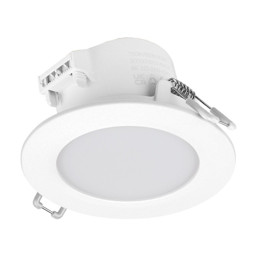 [W4L209807] Plafonnier encastré KRAO IP65 Phase coupée C LED SMD AC 10.50W 850lm/1000lm/950lm CRI80 2700K/3000K/4000K 100º Blanc