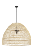 [W4L209812] Suspension VIETNAM XL E27 15W Noir Mimbre claro