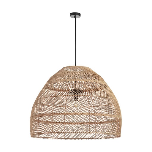 [W4L209813] Suspension VIETNAM XL E27 15W Noir Mimbre oscuro