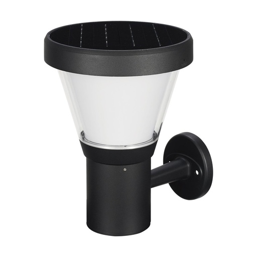 [W4L209939] Applique solaire ERGO IP65 LED SMD 4.50W 435lm(250lm)/445lm(250lm) CRI80 3000K/4000K 90º Crépuscule Noir