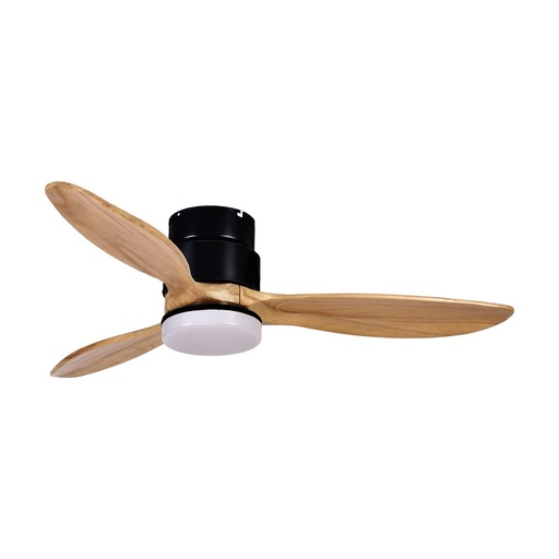 [W4L210072] Ventilador MISTRAL IP20 LED SMD 24W  2700K/3200K/4000K DC35W  Ø132cm Negro/Arce Natural
