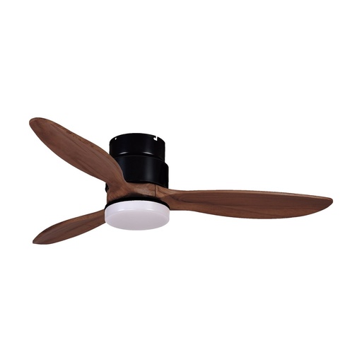 [W4L210073] Ventilador MISTRAL IP20 LED SMD 24W  2700K/3200K/4000K DC35W  Ø132cm Negro/Nogal