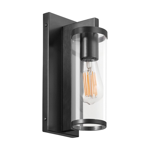 [W4L210106] Applique LANTERN Small E27 18W Noir Transparent