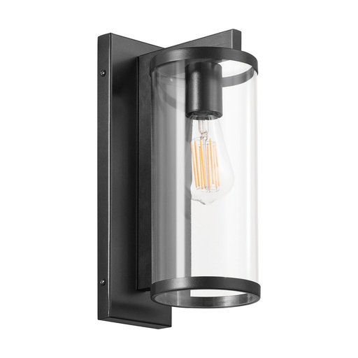 [W4L210116] Applique LANTERN Medium E27 18W Noir Transparent