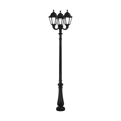 [W4L210272] Luminaire pour mât 3 bras INDURA BIG 6 IP55 E27 3x70W 690mm Noir