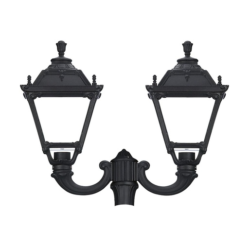 [W4L210278] Luminaire pour mât 2 bras INDURA MEDIUM 4 IP55 E27 2x70W 690mm Noir