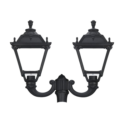 [W4L210279] Luminaire pour mât 2 bras INDURA MEDIUM 4 IP65 GX53 8x10W 690mm Noir