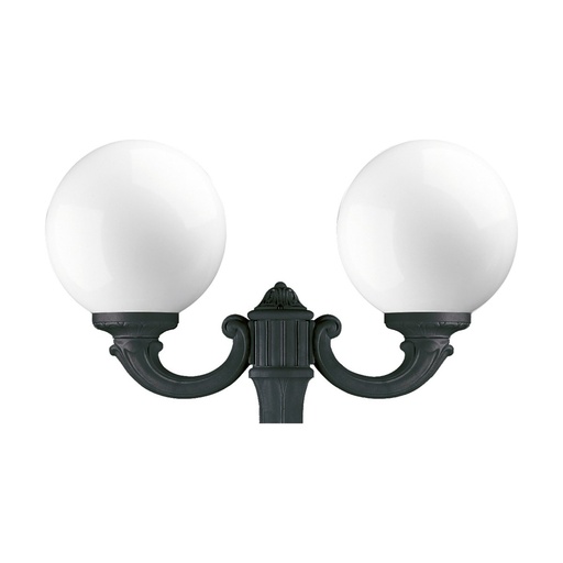 [W4L210289] Luminaire pour mât 2 bras INDURA GLOBO IP55 E27 2x70W 480mm Noir