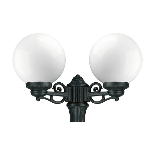 [W4L210301] Luminaire pour mât 2 bras INDURA GLOBO IP55 E27 2x70W 400mm Noir