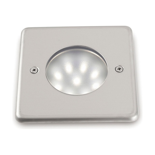 [W4L210549] Encastrement mural / sol NAT-LED Square IP68 LED SMD 1.50W 180lm CRI80 3500K Acier inoxydable