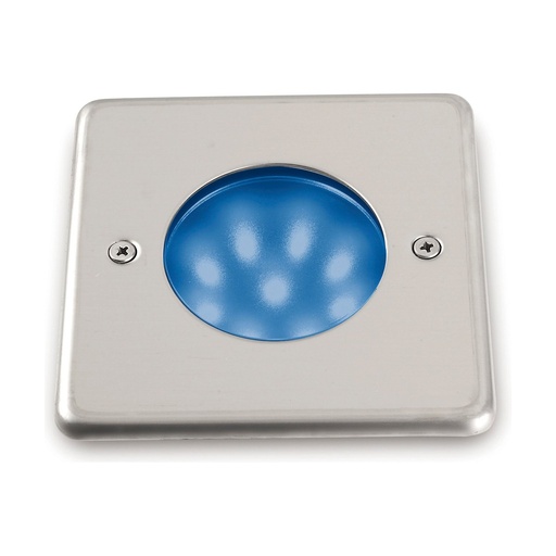 [W4L210550] Encastrement mural / sol NAT-LED Square IP68 LED SMD Azul 1.50W CRI80 Acier inoxydable