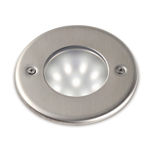 [W4L210551] Encastrement mural / sol NAT-LED Round IP68 LED SMD 1.50W 180lm CRI80 3500K Acier inoxydable