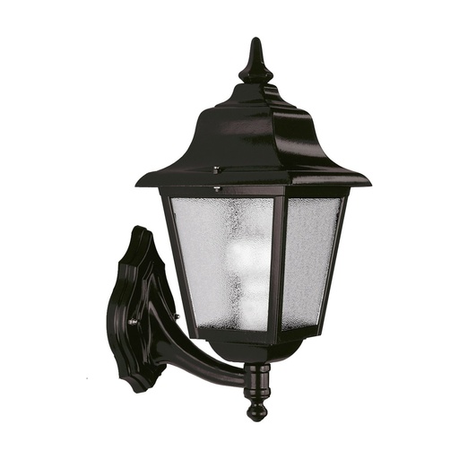 [W4L210606] Applique ROB Small IP44 E27 42W Verre gelé Noir