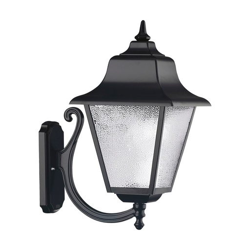[W4L210610] Applique ROB Medium IP44 E27 42W Verre gelé Noir