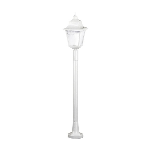 [W4L210615] Borne classique ROB IP44 E27 42W 1210mm Verre gelé Blanc