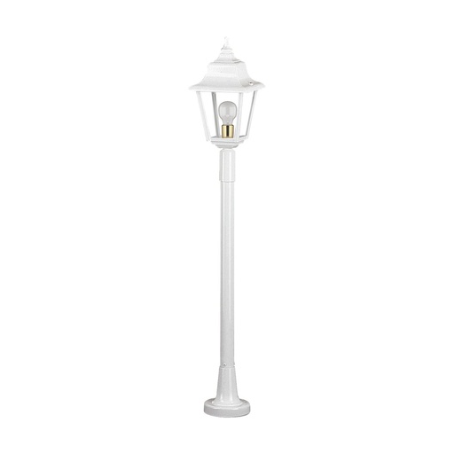 [W4L210617] Borne classique ROB IP44 E27 42W 1210mm Verre transparent Blanc
