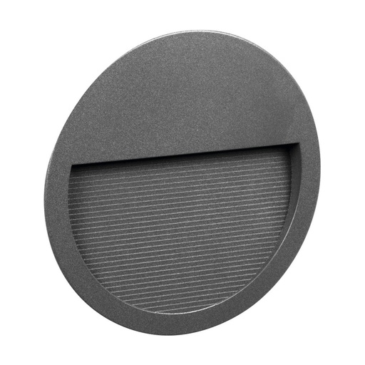 [W4L210652] Encastré mural SLIM Round IP65 LED SMD 9W 1100lm CRI90 3000K 38º/78º Anthracite